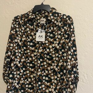 Women's Polka Dot Button Down Shirt